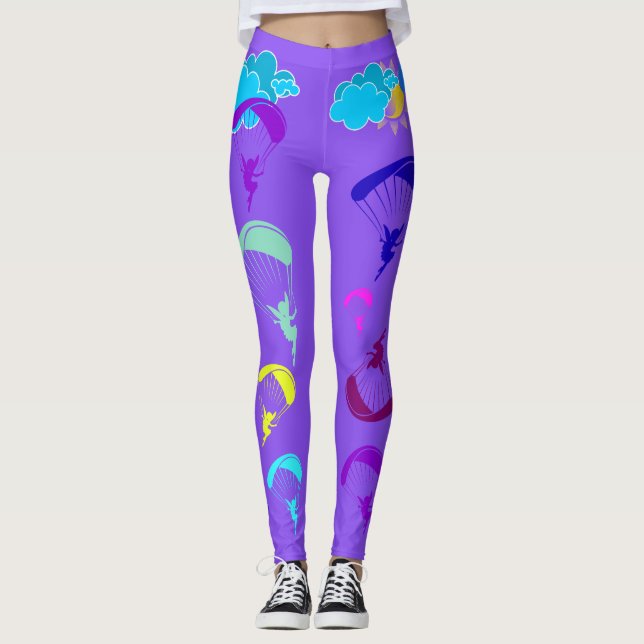 Leggings Guêtres pourpres de soleil de lutin de (Devant)