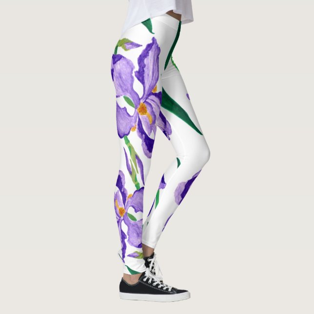 Leggings Guêtres pourpres d'iris (Droite)