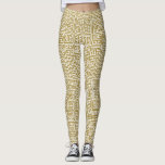 Leggings Guêtres principales grecques d'or<br><div class="desc">Motif principal grec en or</div>