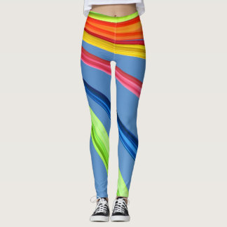 Leggings Guêtres rayées colorées