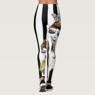 Leggings Guêtres rayées de lutin