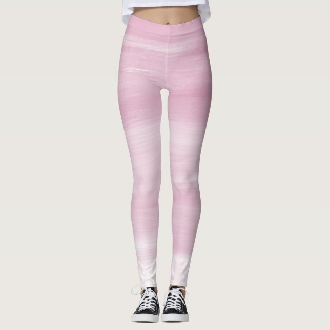 Leggings Guêtres rayées roses (Devant)