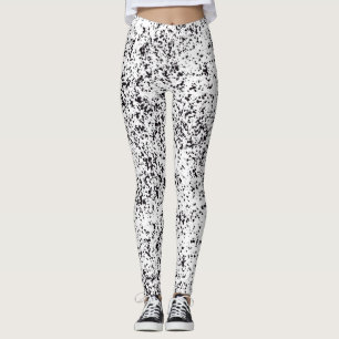 Leggings Guêtres repérées par noir dalmatien