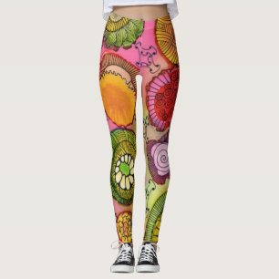 Leggings Guêtres roses de boucle