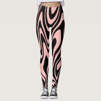 Leggings Guêtres roses et noires
