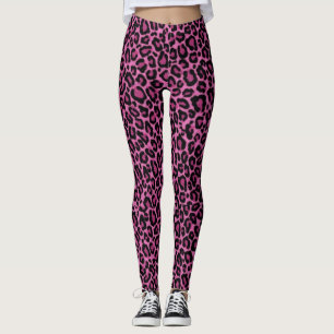 Leggings Guêtres roses géniales d'empreinte de léopard
