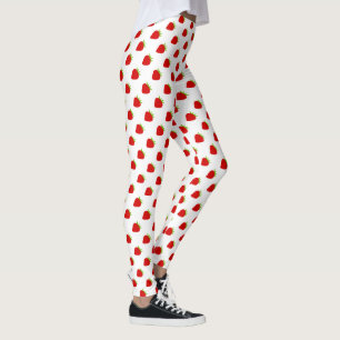Leggings Guêtres rouges mignonnes de motif de fraise