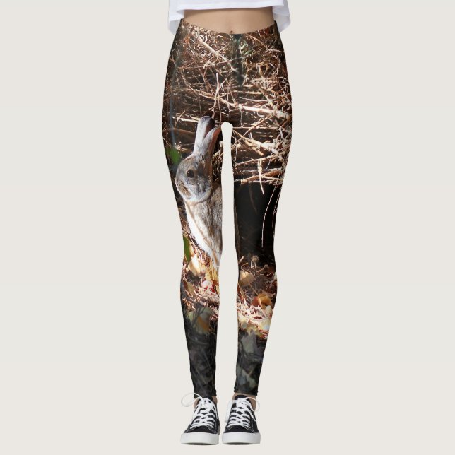 Leggings Guêtres sauvages de conception de lapin (Devant)