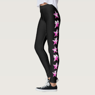 LEGGINGS GUÊTRES SUPERBES ROSES DE DANSEUR D'ÉTOILE