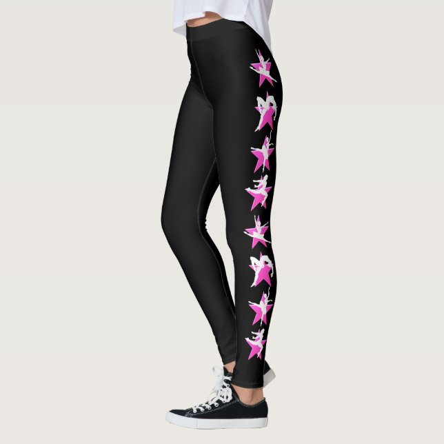 LEGGINGS GUÊTRES SUPERBES ROSES DE DANSEUR D'ÉTOILE (Gauche)