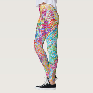 Leggings Guêtres sur toute la surface Flourishing