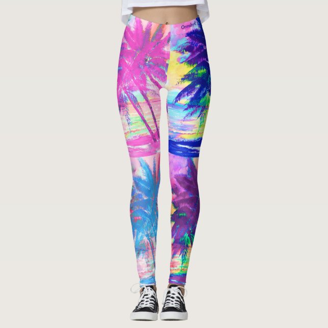 Leggings Guêtres tropicales (Devant)