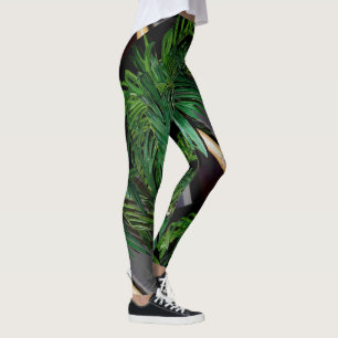 Leggings Guêtres tropicales sauvages de palmier de jungle