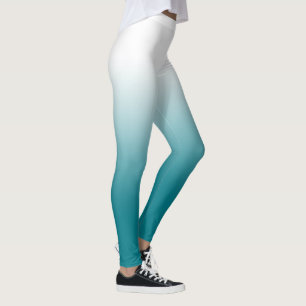 Leggings Guêtres turquoises blanches d'Ombre