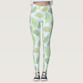 Leggings Guêtres vertes errantes de Ginkgo