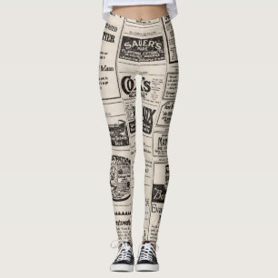 Leggings Guêtres vintages de publicité de journal