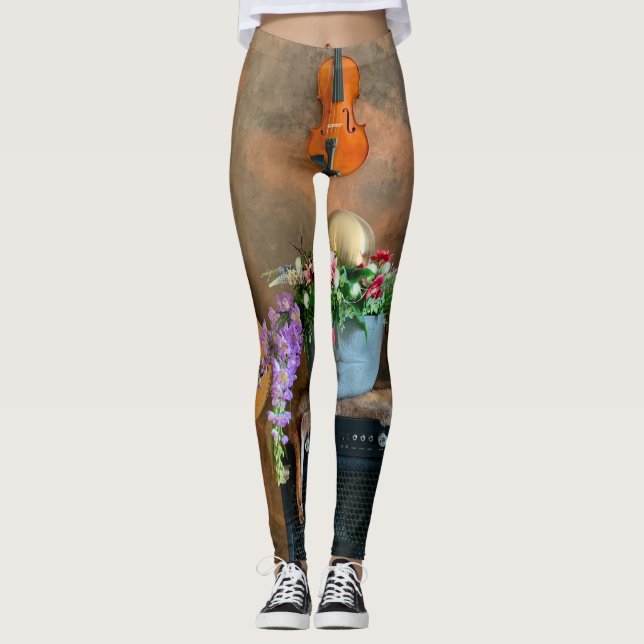 Leggings Guitare acoustique géniale (Devant)
