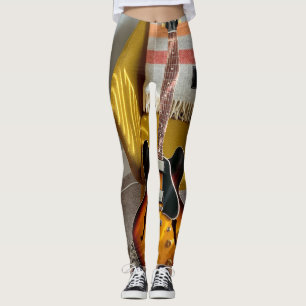 Leggings Guitare acoustique mignonne