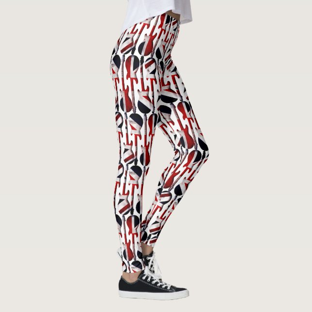 Leggings Guitare Art - Union Jack Drapeau britannique Angle (Droite)