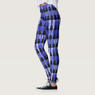 Leggings Guitare bleue et noire