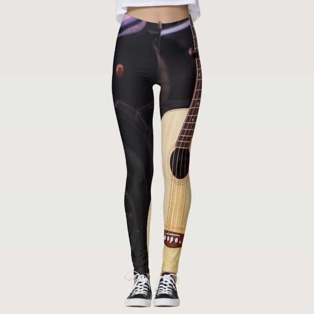 Leggings Guitare de basse cool (Devant)