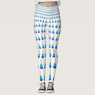 Leggings Guitares bleues