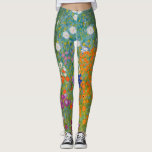 Leggings Gustav Klimt - Jardin des fleurs<br><div class="desc">Jardin aux fleurs - Gustav Klimt en 1905-1907</div>