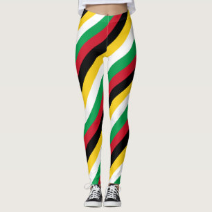 Leggings Guyane Couleurs du drapeau national Diagonale