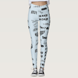 Leggings Gymgear - Word Art avec messages positifs