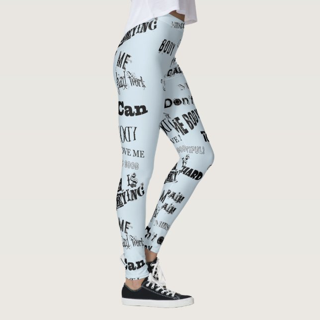 Leggings Gymgear - Word Art avec messages positifs (Droite)
