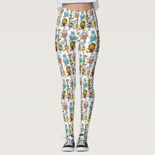 Leggings Gymnase de jungle exerçant des animaux