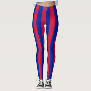 Leggings Haïti Couleurs du drapeau national Verticalement r