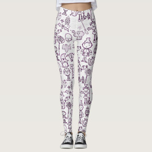 Leggings Halloween amusant violet