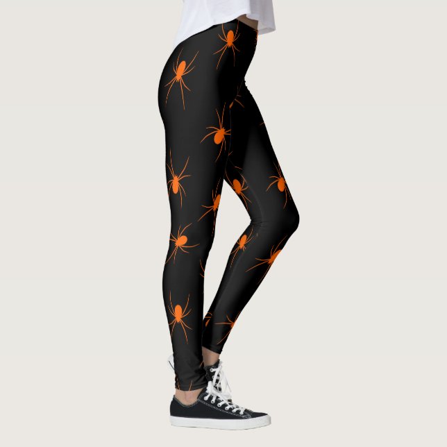 Leggings Halloween Araignée Orange Populaire Élégant (Droite)