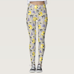 Leggings Halloween Casquette Chat et Sorcière