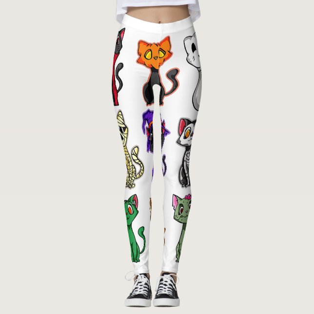 Leggings Halloween Cat Boo (Devant)