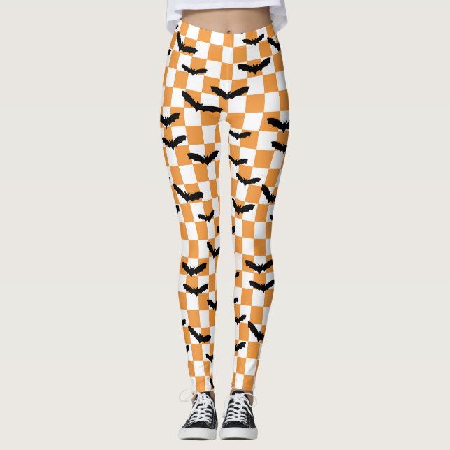 Leggings Halloween Chauffage Éffrayant chauves-souris Ado m (Devant)