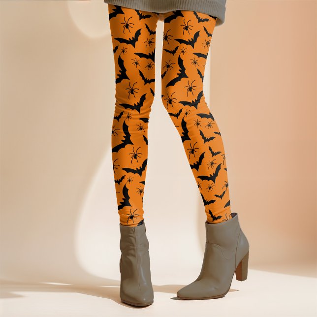 Leggings Halloween chauves-souris araignées Éffrayant migno (Créateur téléchargé)