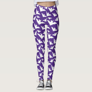 Leggings Halloween chauves-souris violet cool éffrayant mot