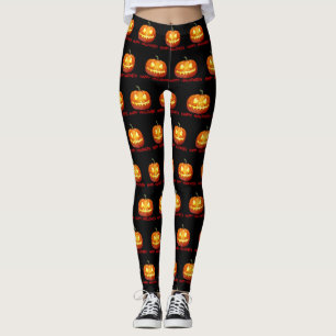 Leggings Halloween Citrouille Scare mignon Motif Orange Aut