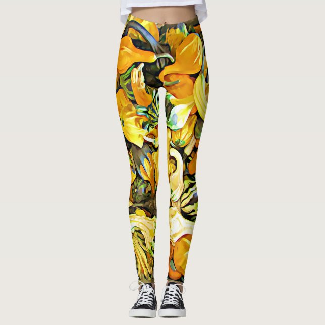 Leggings Halloween Citrouilles et Gourdes Décorati (Devant)