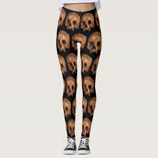 Leggings Halloween crâne (Devant)