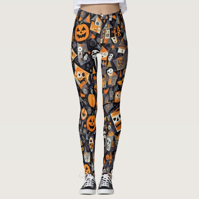 Leggings Halloween cubiste (Devant)