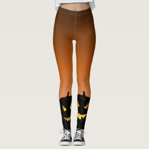 Leggings Halloween de l'Orange Citrouille maléfique