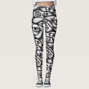 Leggings Halloween des yeux effrayants