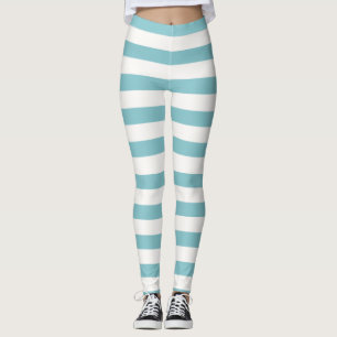 Leggings Halloween d'hiver en bleu clair et blanc