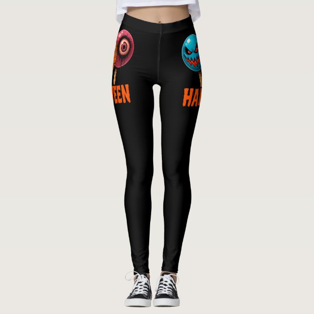 Leggings Halloween doux et sinistre (Devant)