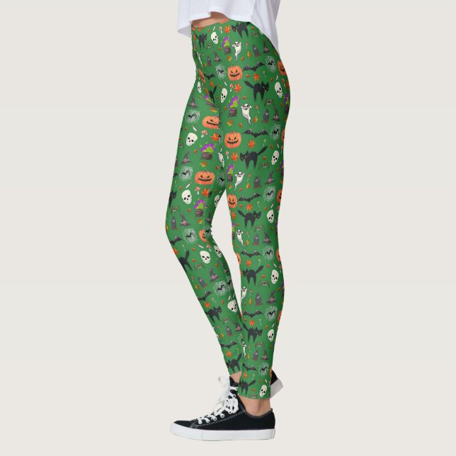 Leggings Halloween Éffrayante Et Mignonne (Gauche)