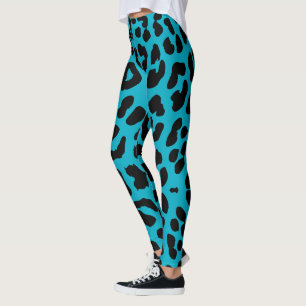 Leggings Halloween Empreinte de léopard noir et lumière Tur