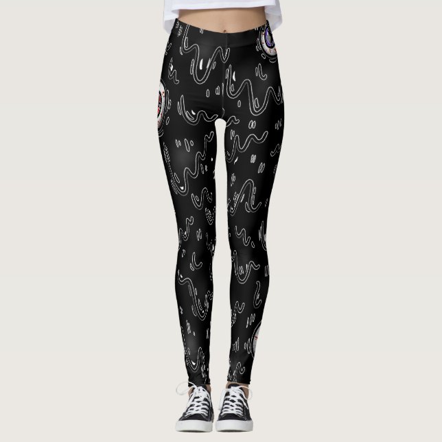 Leggings Halloween Eyeball Spooky Drip (Devant)